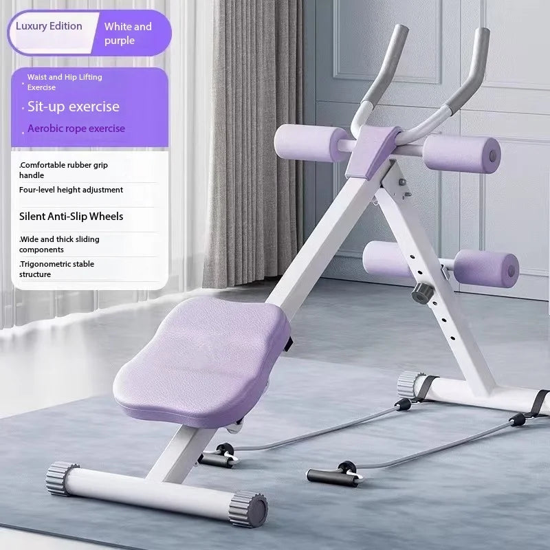 Machine Abdominale 6-en-1 Ajustable – Multifonction, Pliable, Compteur Numérique