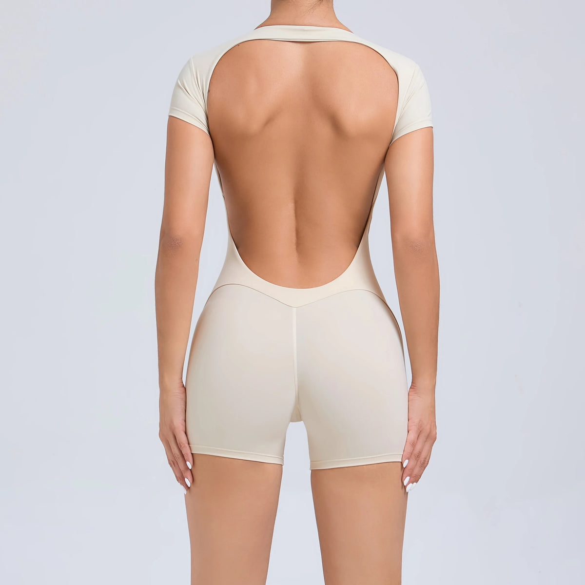 Women's Sports Jumpsuit – Integrated Hood, Nylon/Elastane, Yoga & Fitness | 6 Colors
