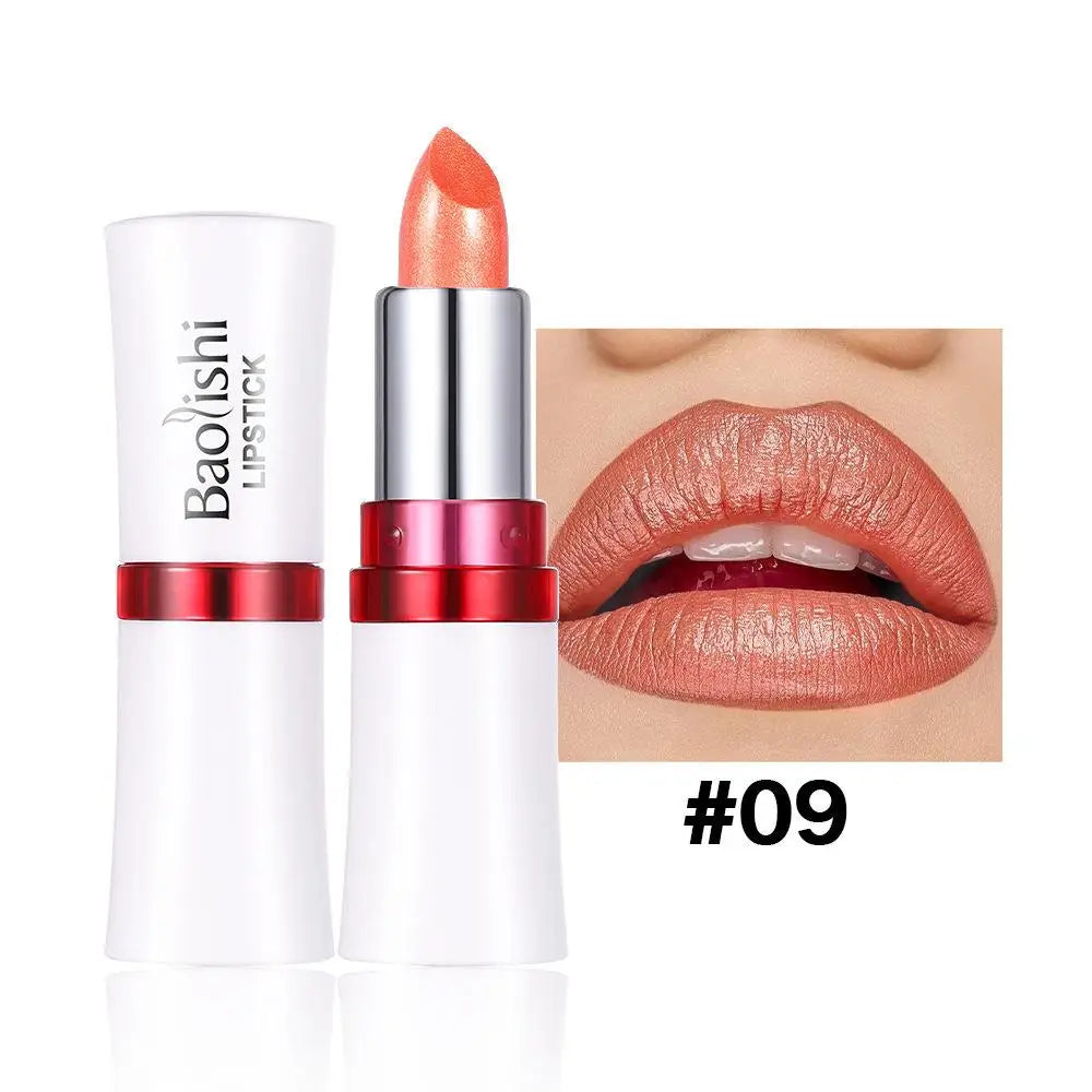 Long-Lasting Mirror Pearl Lipstick – Moisturizing, Waterproof, Flash Gloss Finish | 6 Shades