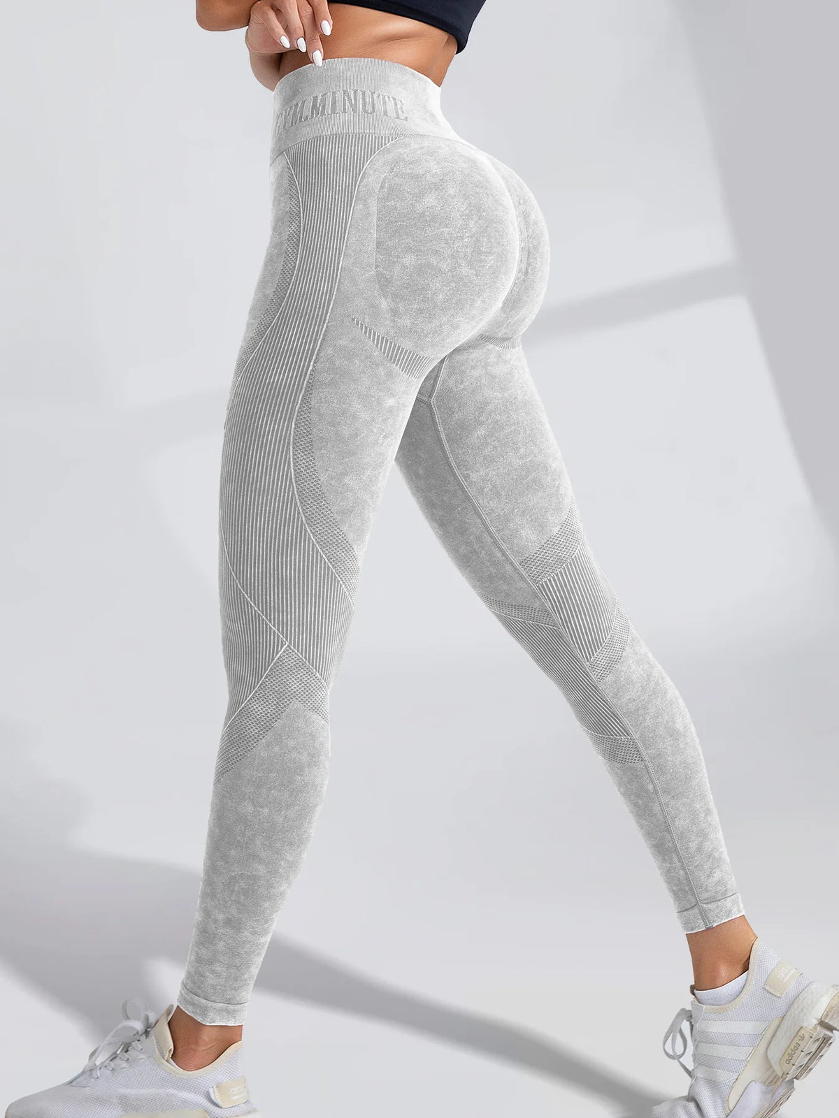 Legging Yoga Femme Taille Haute – Sans Coutures, Gainant, Push-Up Hanches, Séchage Rapide