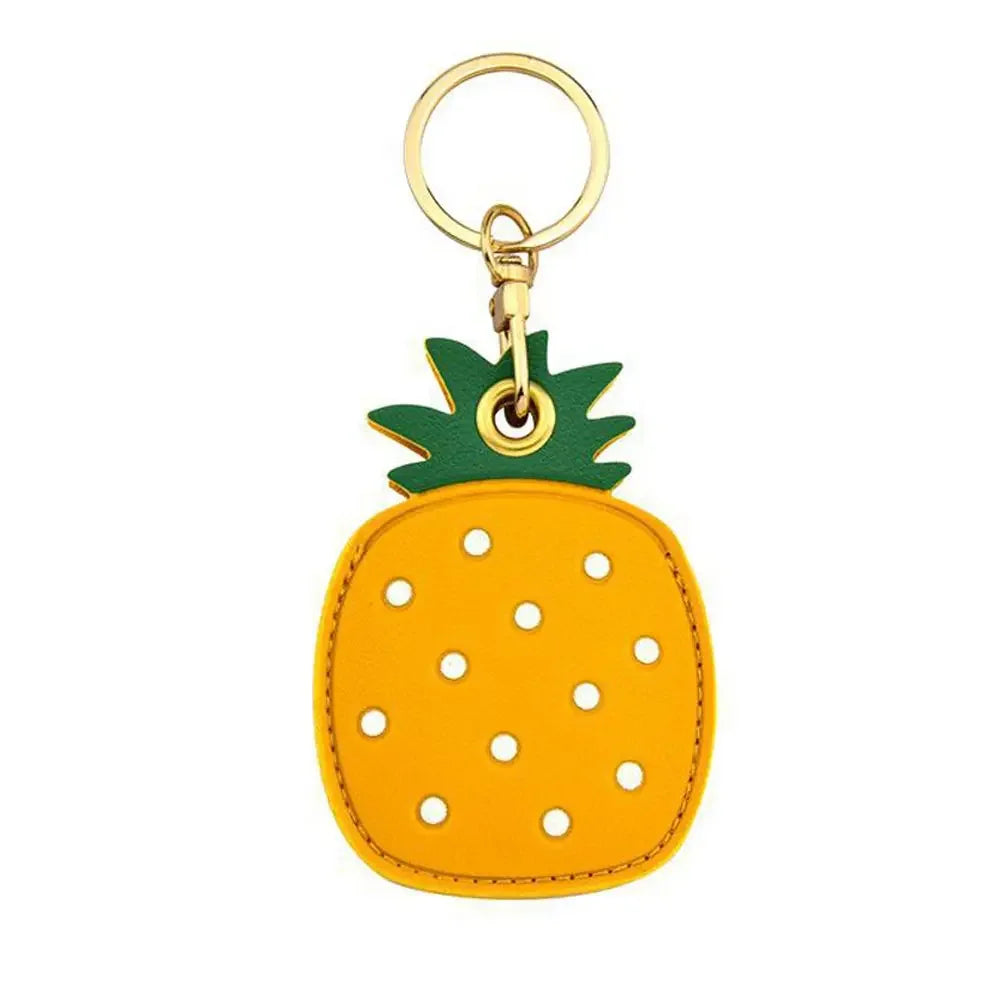 Porte-Clés Femme en Cuir PU – Pendentif Fruits Tendance, Breloque de Sac et Voiture