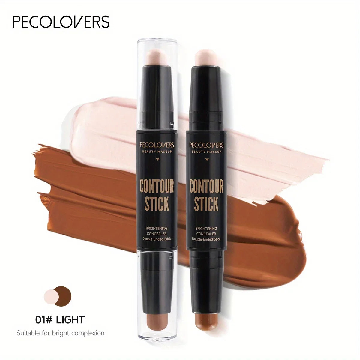 Stylo Double Embout Highlighter & Contour – Waterproof, Fond de Teint & Anti-Cernes