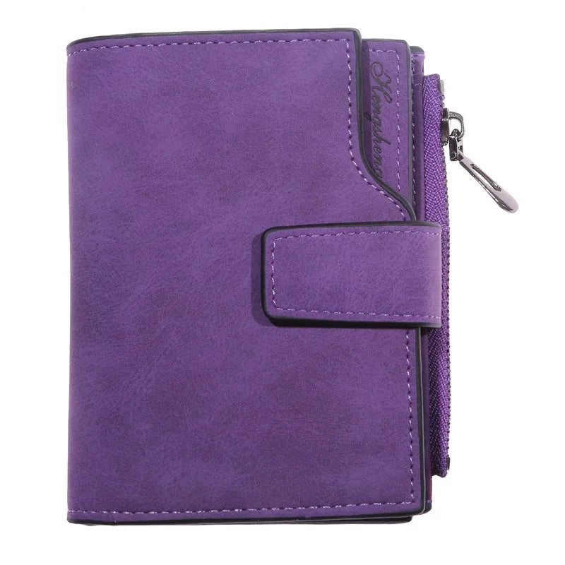 Women's long PU leather wallet - Large capacity with card slots and coin purse