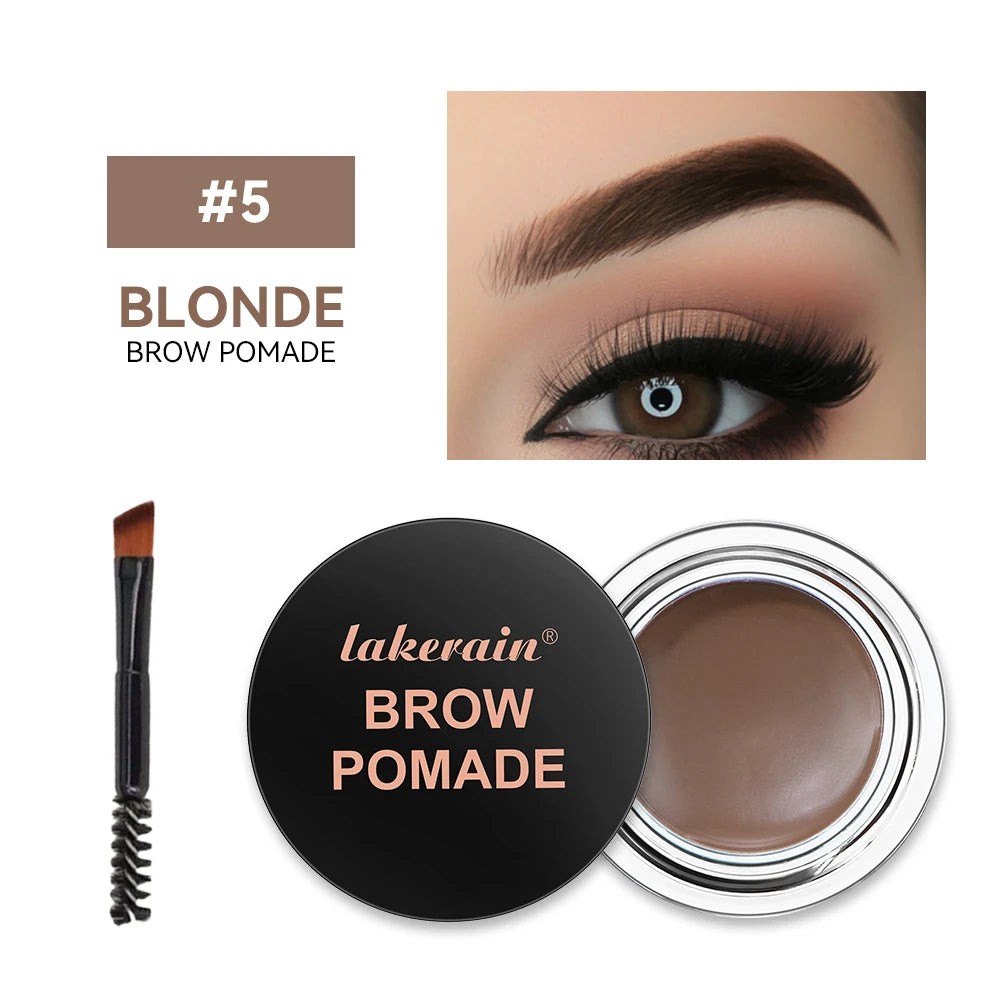 Long-Wear Waterproof Eyebrow Pomade — Smudge-Proof, Natural, 6 Shades