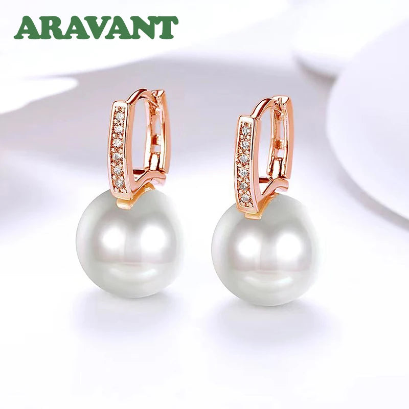 Freshwater Pearl Drop Earrings – 18K Gold-Plated 925 Sterling Silver, 12 mm