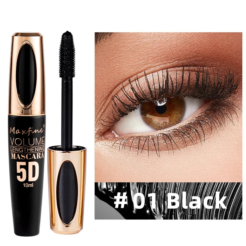 Mascara 5D Soie Longue Tenue — Waterproof, Volumisant, Allongeant & Courbant