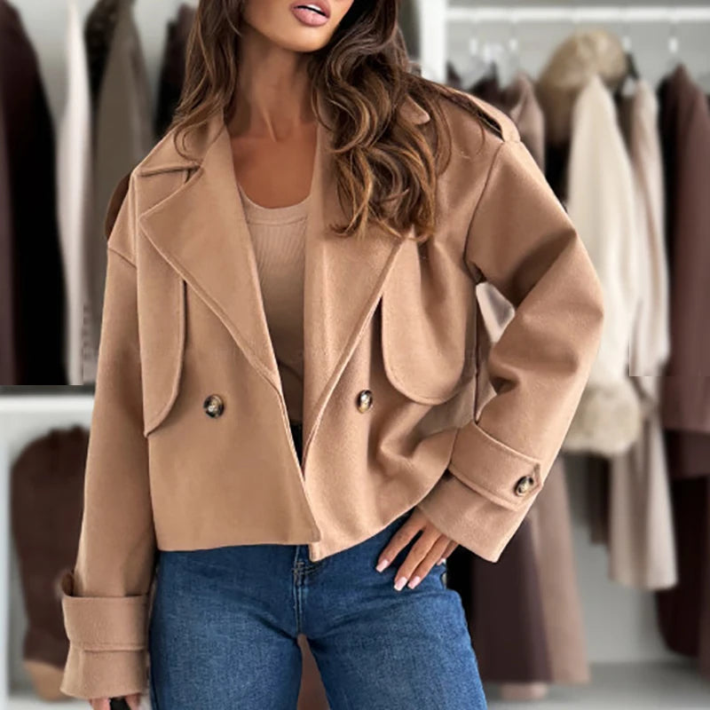 Women's blazer-style short coat