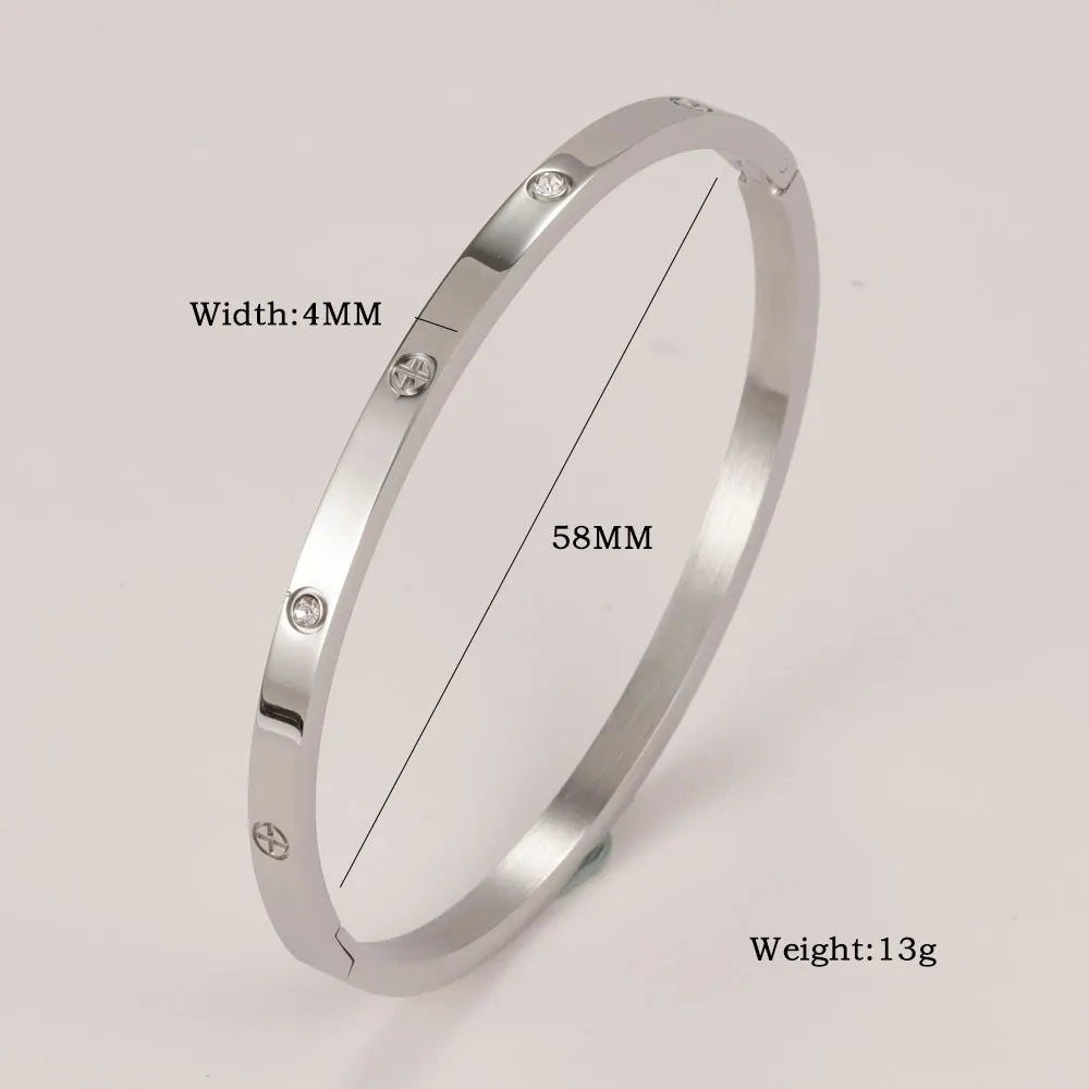Bracelet Charm Minimaliste – Acier Inoxydable, Or, Argent & Or Rose, Pour Femme