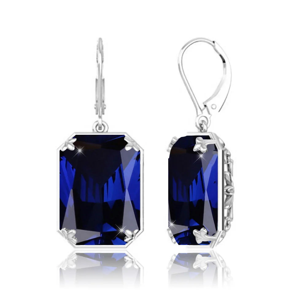 925 Sterling Silver 14K Gold Plated Drop Earrings – Choice of Gemstone, Handmade, NGTC Certified