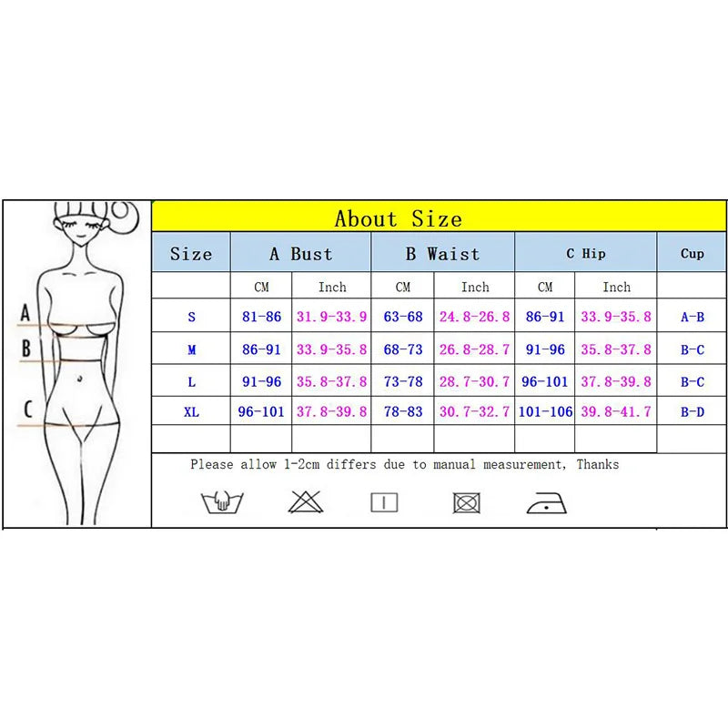 Women's Sexy Push-Up Bikini High-Waisted Brazilian Beach Swimsuit