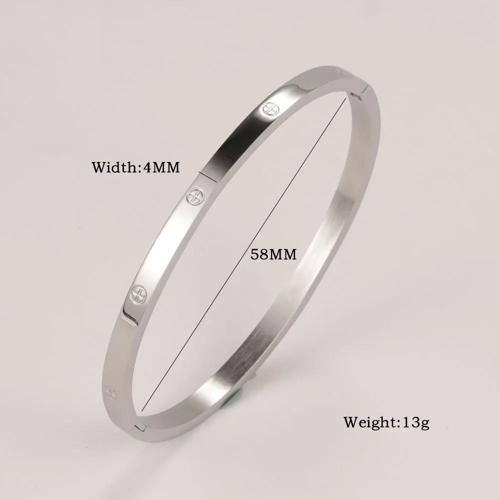 Bracelet Charm Minimaliste – Acier Inoxydable, Or, Argent & Or Rose, Pour Femme