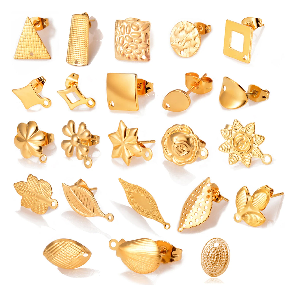 Geometric Earrings – Nickel-Free Stainless Steel, Gold & Silver Color, Multiple Styles