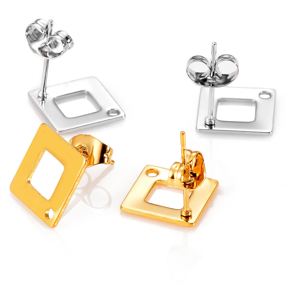 Geometric Earrings – Nickel-Free Stainless Steel, Gold & Silver Color, Multiple Styles
