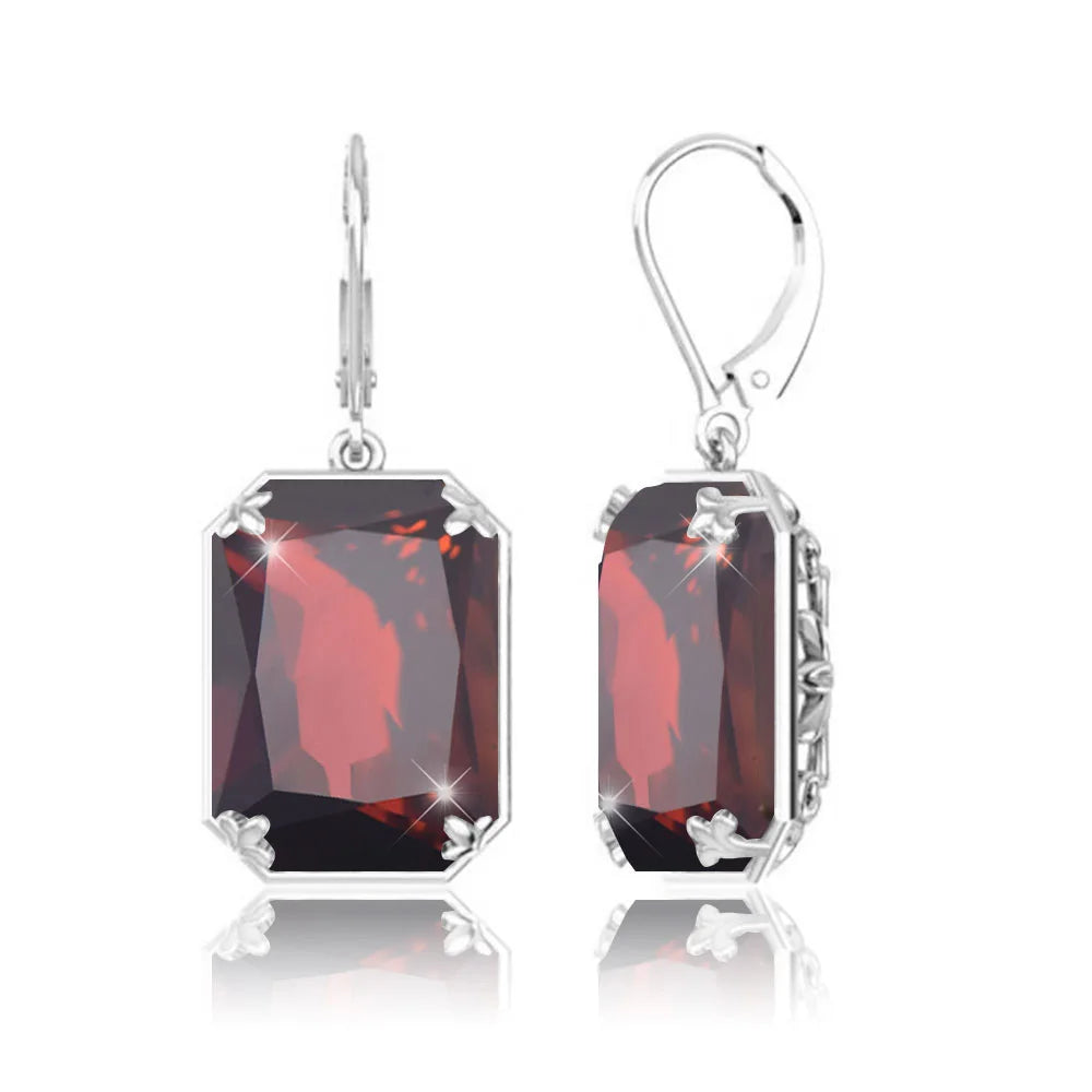 925 Sterling Silver 14K Gold Plated Drop Earrings – Choice of Gemstone, Handmade, NGTC Certified