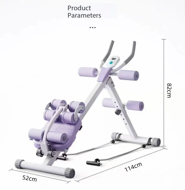 Machine Abdominale 6-en-1 Ajustable – Multifonction, Pliable, Compteur Numérique