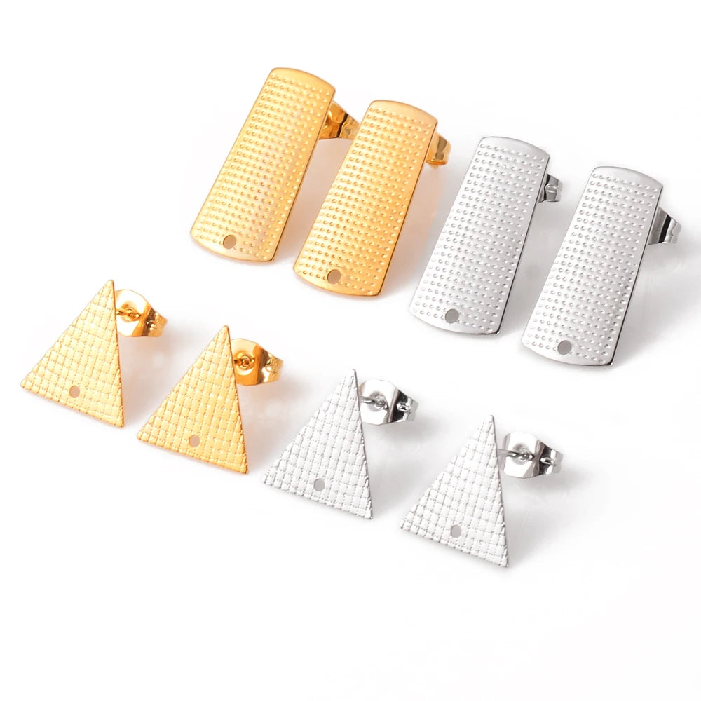 Geometric Earrings – Nickel-Free Stainless Steel, Gold & Silver Color, Multiple Styles