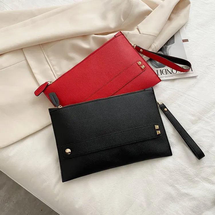Pochette Enveloppe Femme de Luxe - Sac à Main Soirée en Cuir PU - Design Élégant