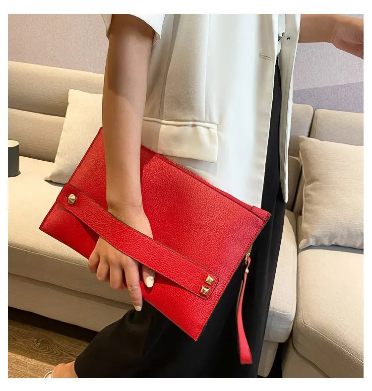 Pochette Enveloppe Femme de Luxe - Sac à Main Soirée en Cuir PU - Design Élégant