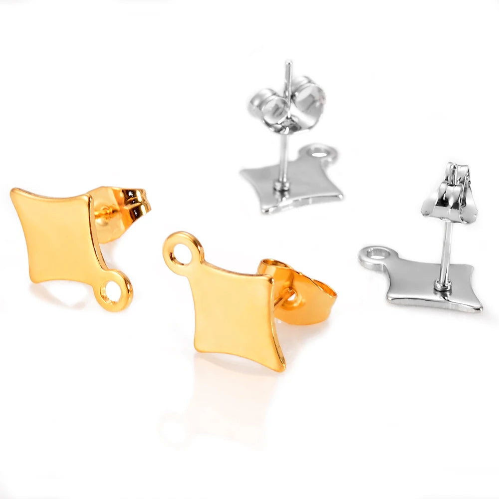 Geometric Earrings – Nickel-Free Stainless Steel, Gold & Silver Color, Multiple Styles