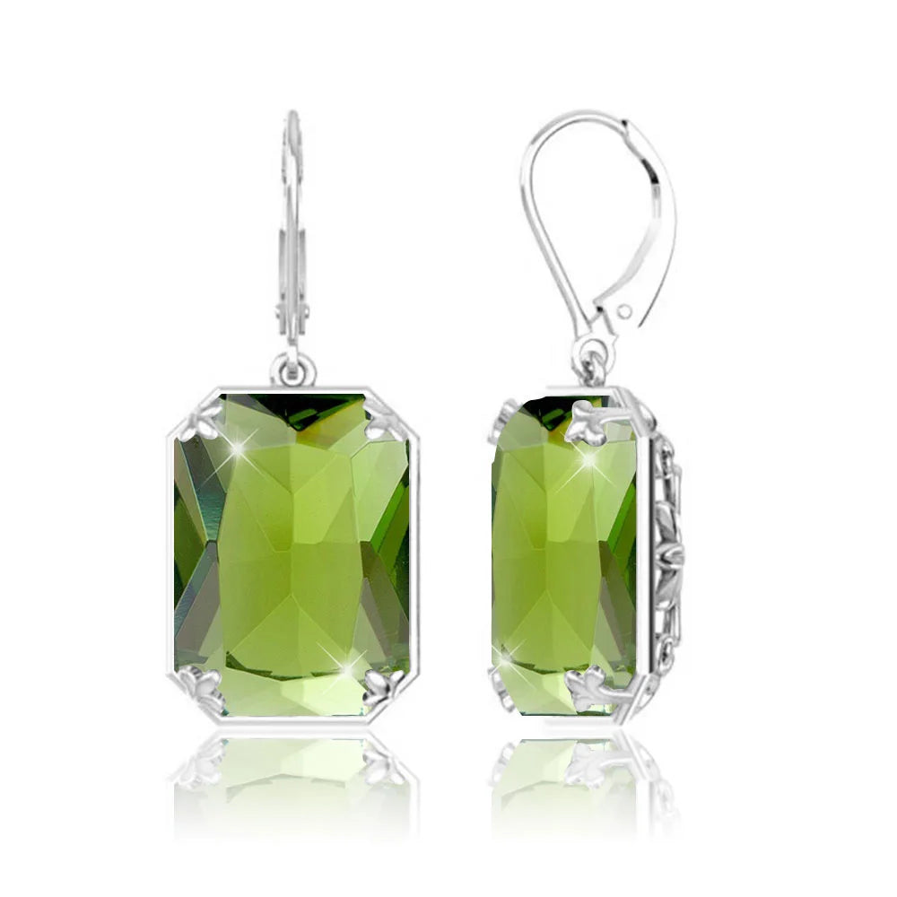 925 Sterling Silver 14K Gold Plated Drop Earrings – Choice of Gemstone, Handmade, NGTC Certified