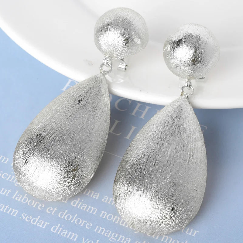 Textured Ball Drop Earrings – 18K Gold Plated Copper, Classic Style