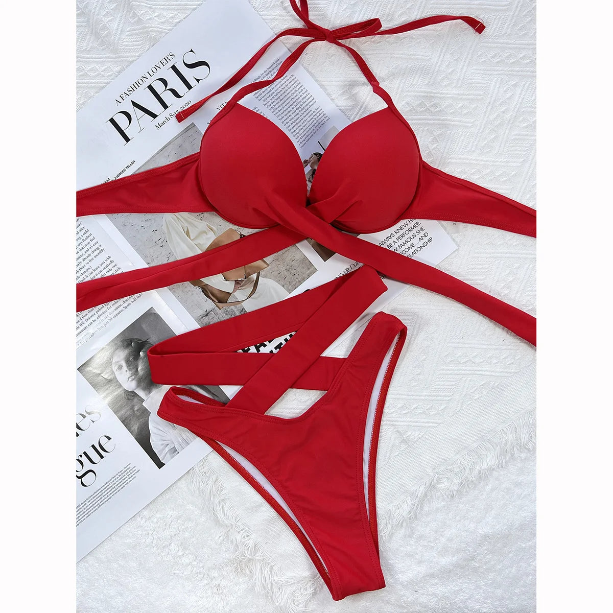 Women's Sexy Push-Up Bikini High-Waisted Brazilian Beach Swimsuit