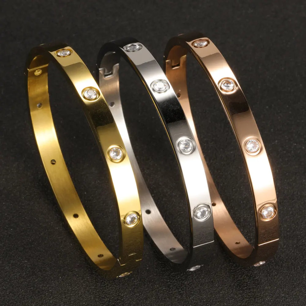 Bracelet Charm Minimaliste – Acier Inoxydable, Or, Argent & Or Rose, Pour Femme