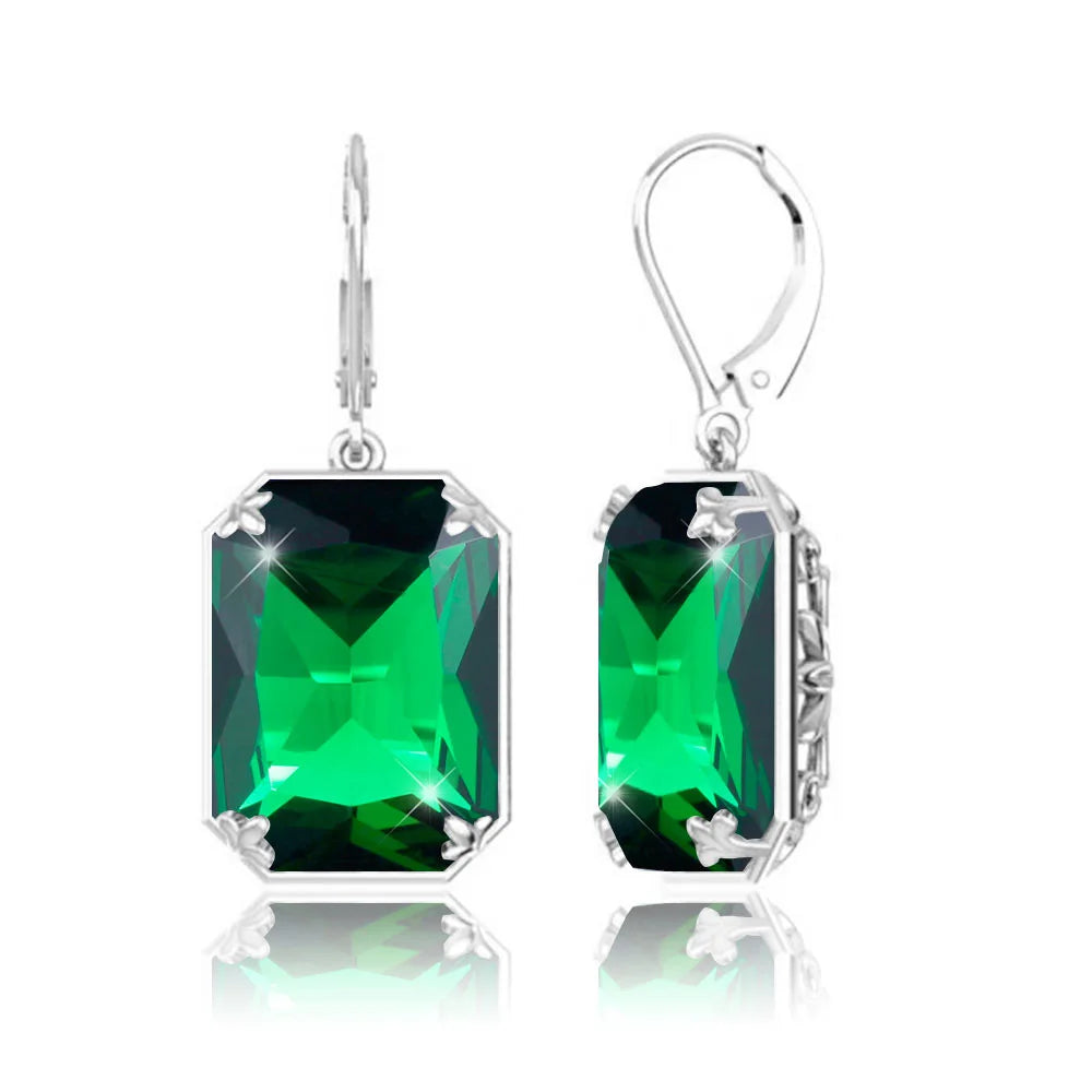 925 Sterling Silver 14K Gold Plated Drop Earrings – Choice of Gemstone, Handmade, NGTC Certified