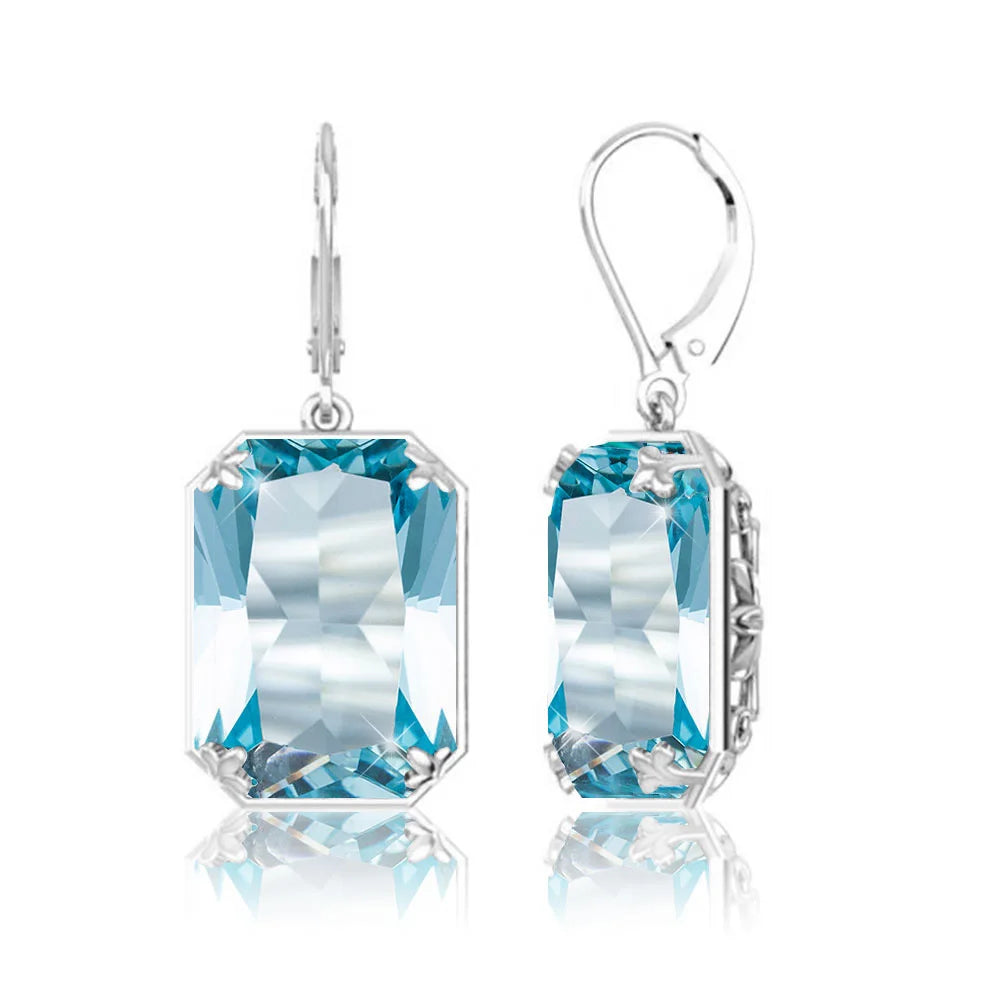 925 Sterling Silver 14K Gold Plated Drop Earrings – Choice of Gemstone, Handmade, NGTC Certified