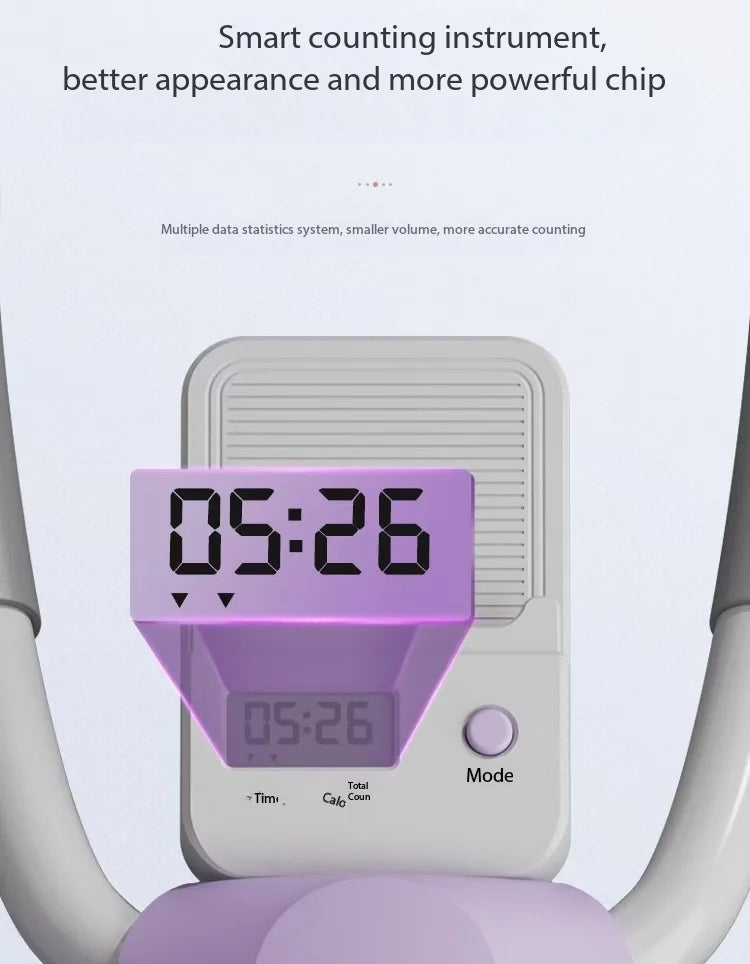 Machine Abdominale 6-en-1 Ajustable – Multifonction, Pliable, Compteur Numérique