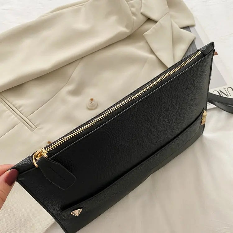 Pochette Enveloppe Femme de Luxe - Sac à Main Soirée en Cuir PU - Design Élégant