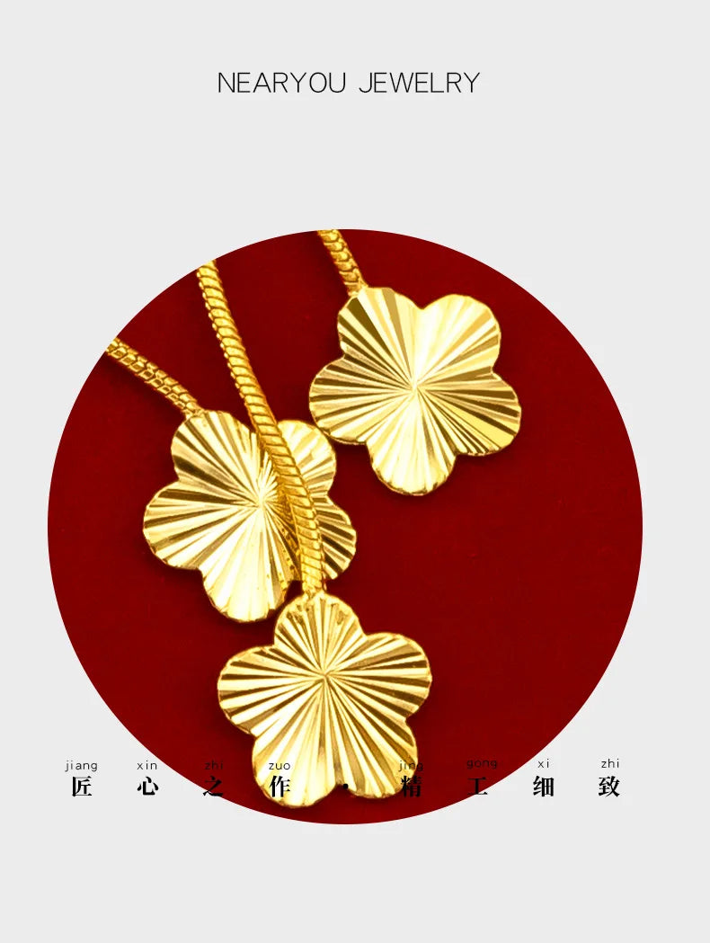 Plum Blossom Drop Earrings – Gold-Plated Brass, Agate Stone, Ethnic Style