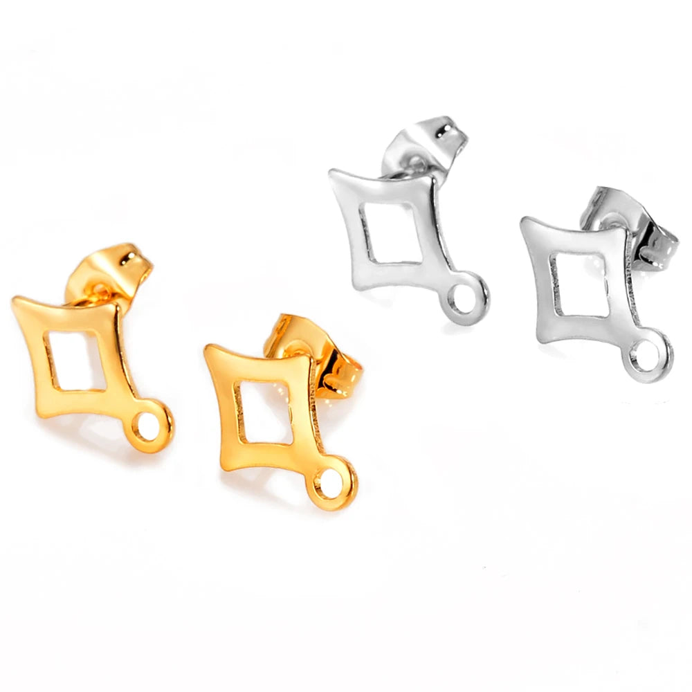 Geometric Earrings – Nickel-Free Stainless Steel, Gold & Silver Color, Multiple Styles