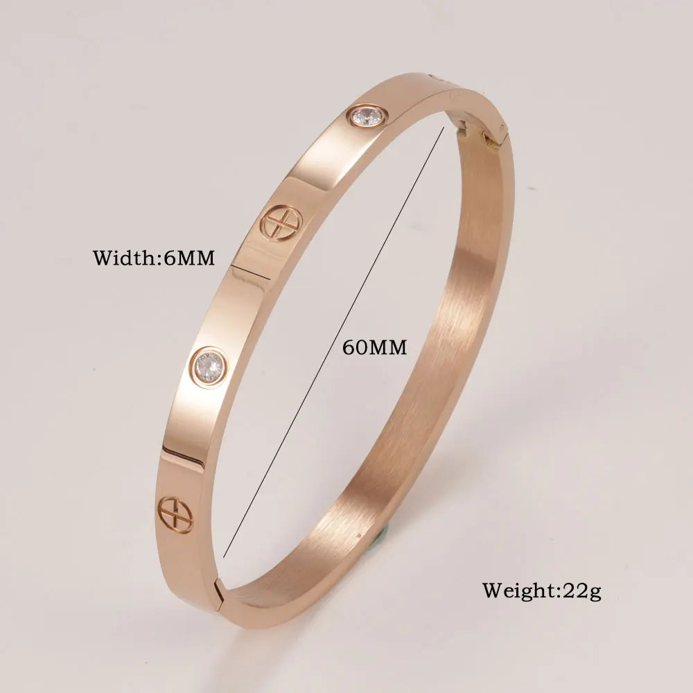 Bracelet Charm Minimaliste – Acier Inoxydable, Or, Argent & Or Rose, Pour Femme