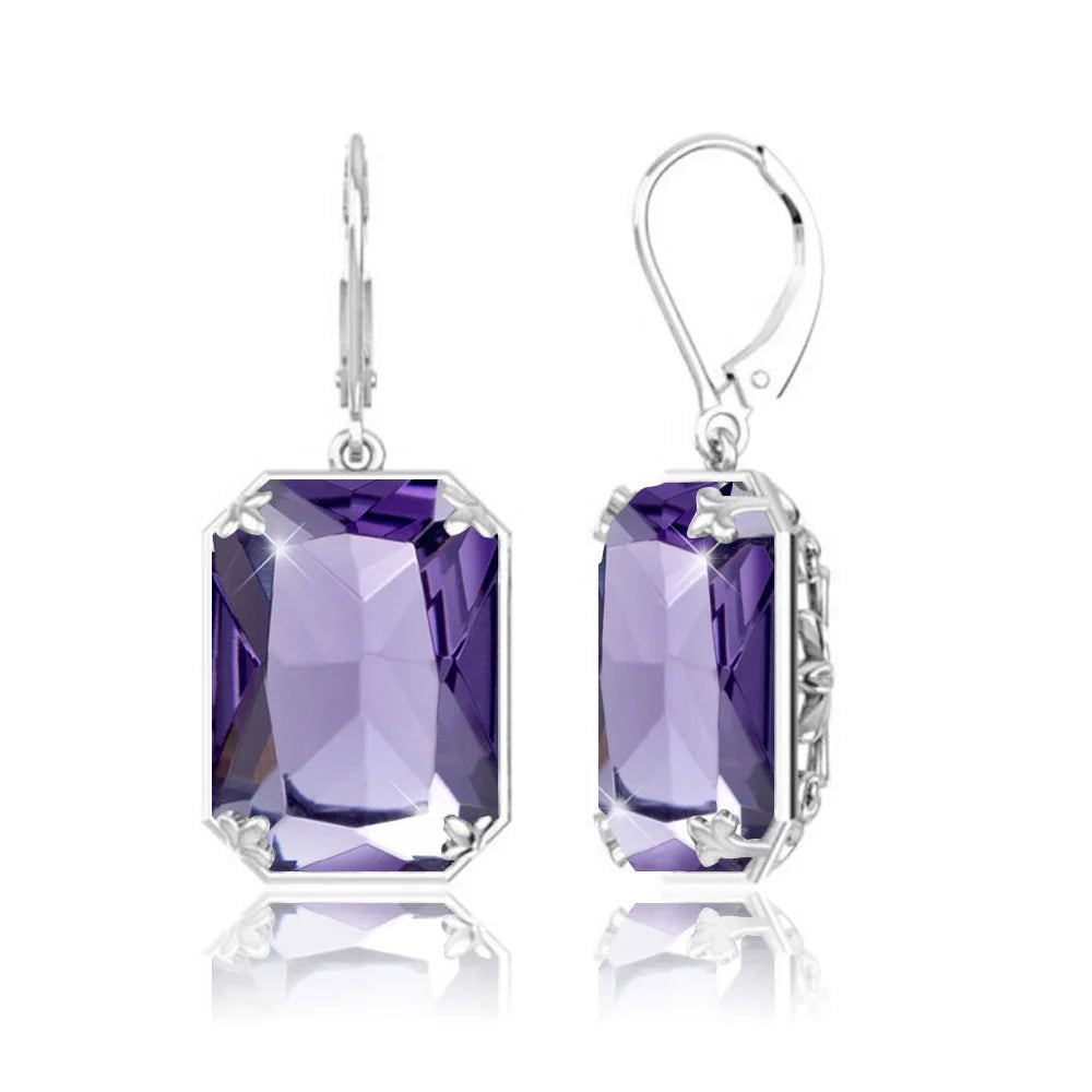 925 Sterling Silver 14K Gold Plated Drop Earrings – Choice of Gemstone, Handmade, NGTC Certified