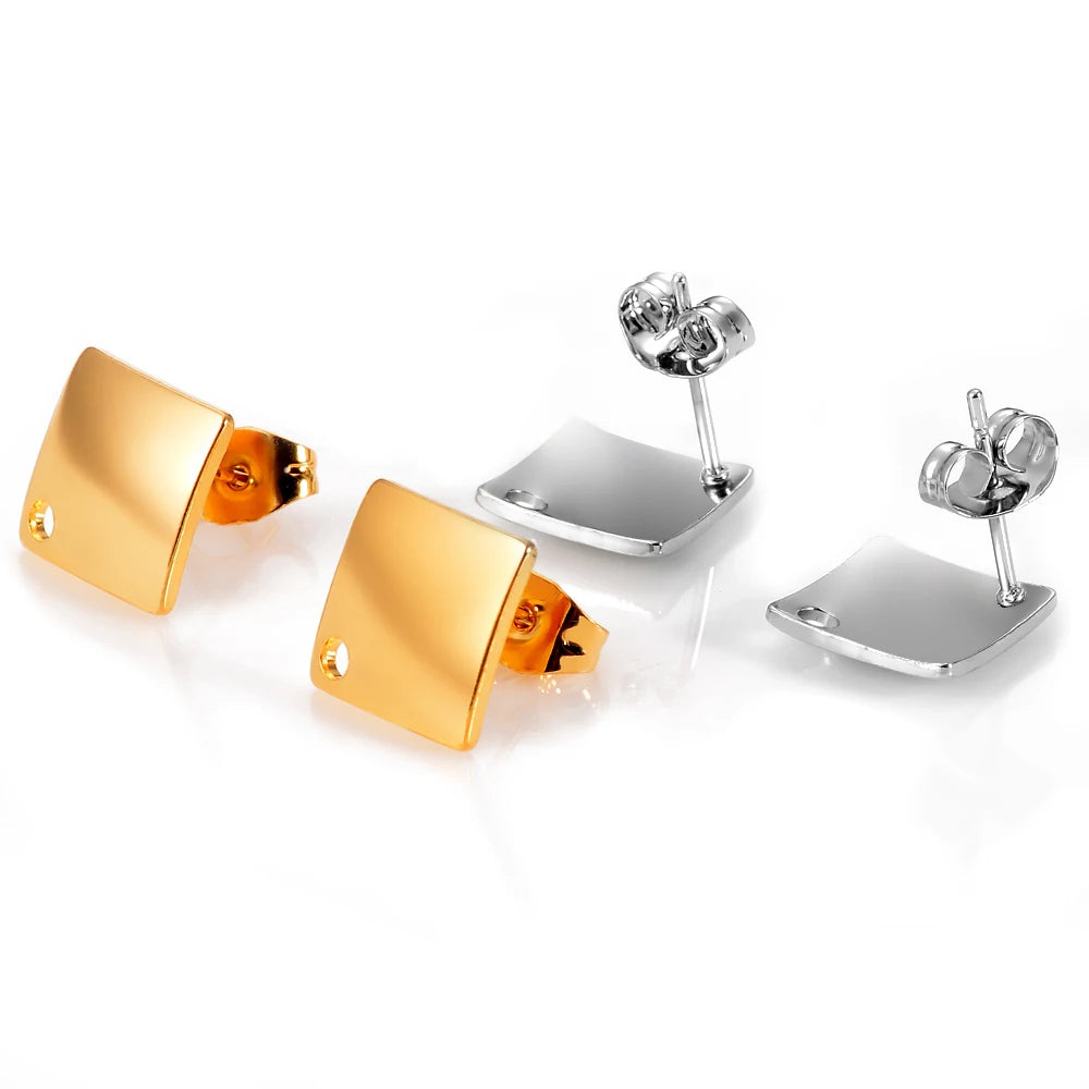 Geometric Earrings – Nickel-Free Stainless Steel, Gold & Silver Color, Multiple Styles