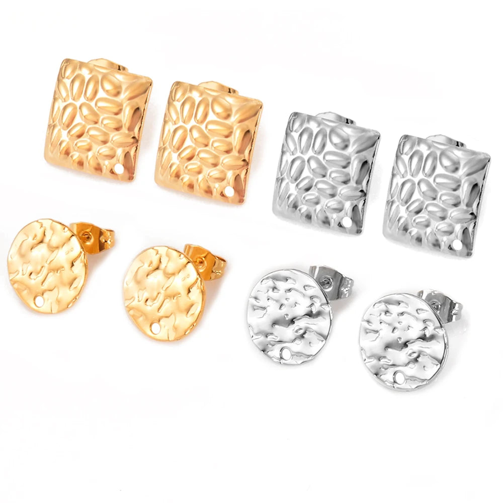 Geometric Earrings – Nickel-Free Stainless Steel, Gold & Silver Color, Multiple Styles