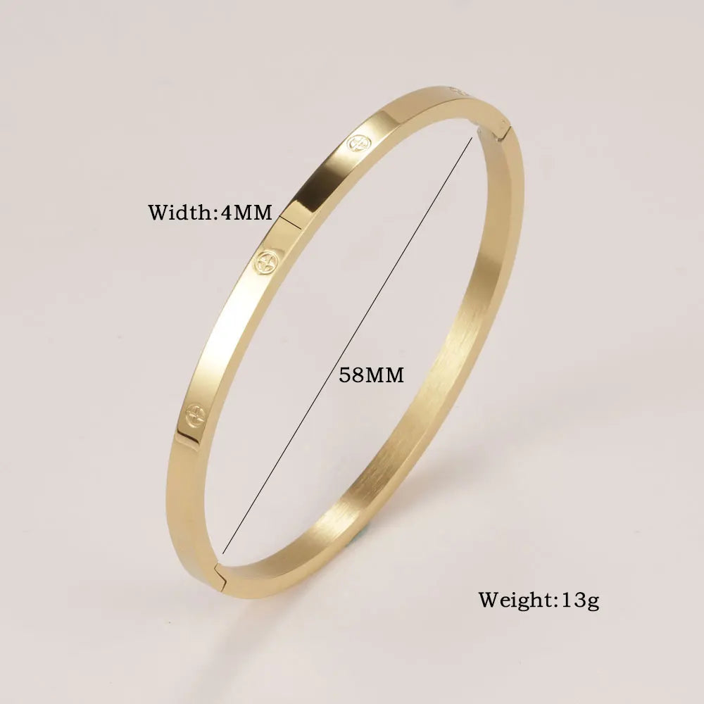Bracelet Charm Minimaliste – Acier Inoxydable, Or, Argent & Or Rose, Pour Femme