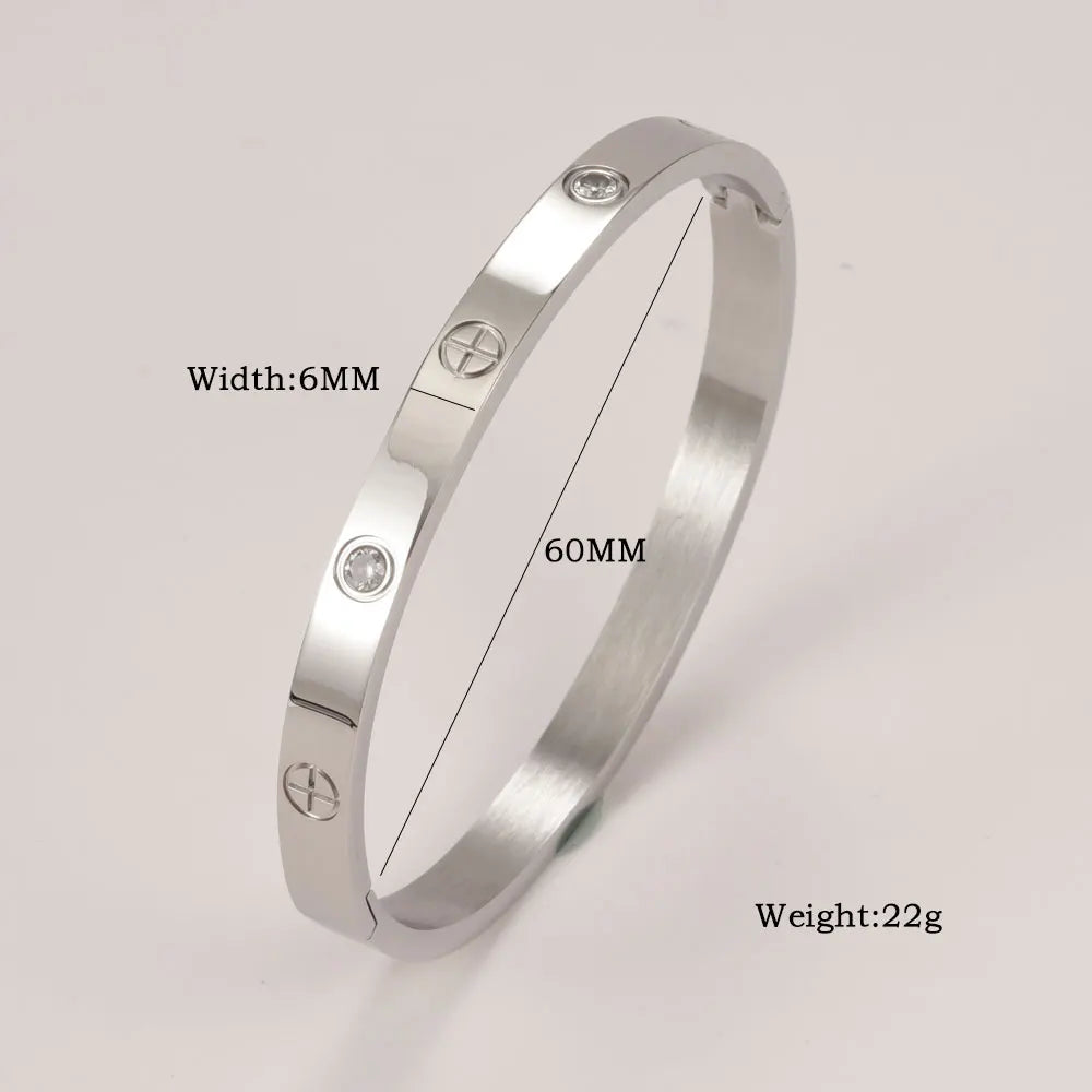 Bracelet Charm Minimaliste – Acier Inoxydable, Or, Argent & Or Rose, Pour Femme