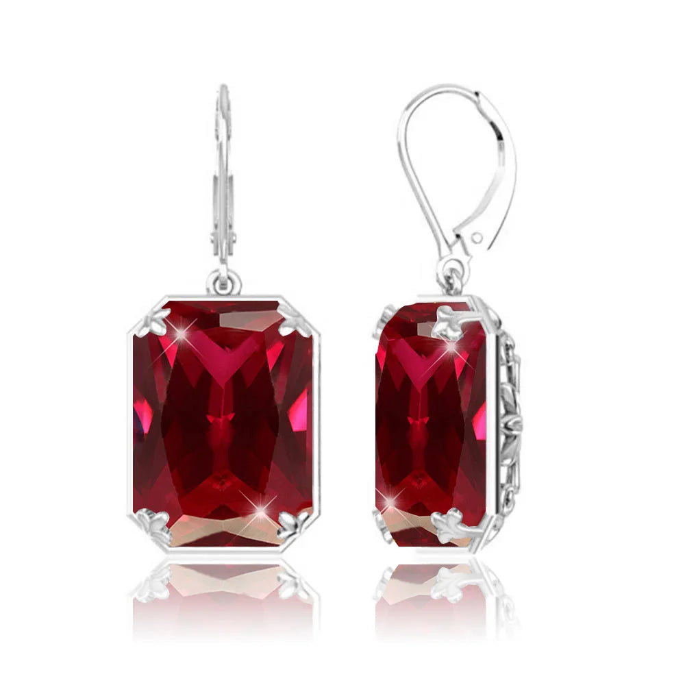 925 Sterling Silver 14K Gold Plated Drop Earrings – Choice of Gemstone, Handmade, NGTC Certified
