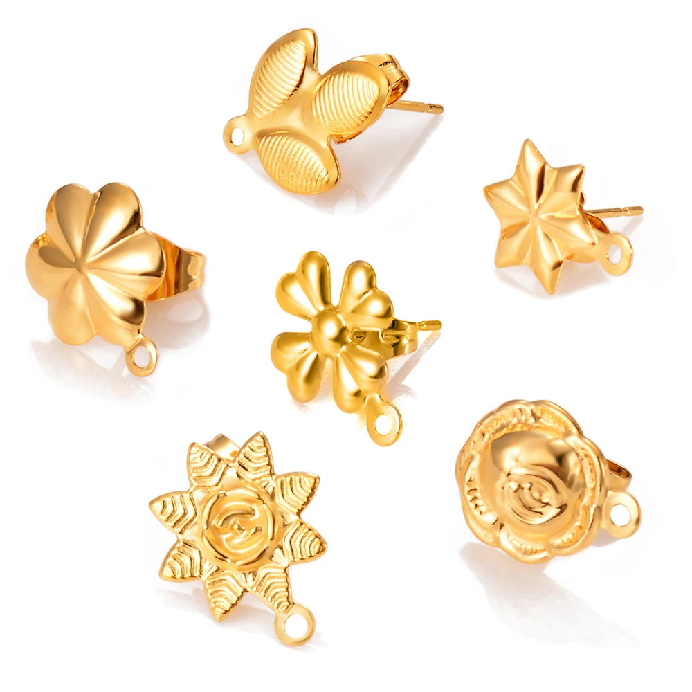 Geometric Earrings – Nickel-Free Stainless Steel, Gold & Silver Color, Multiple Styles