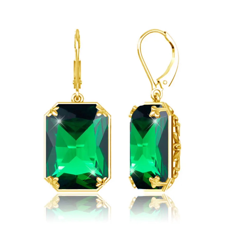 925 Sterling Silver 14K Gold Plated Drop Earrings – Choice of Gemstone, Handmade, NGTC Certified