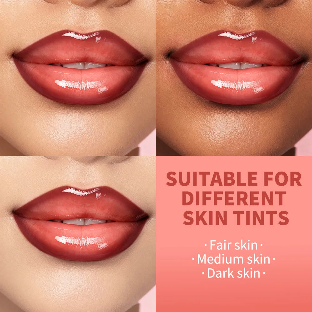 Duo Lèvres – Liner Contour Longue Tenue + Huile Gloss Brillante | 5 Sets | Lakerain