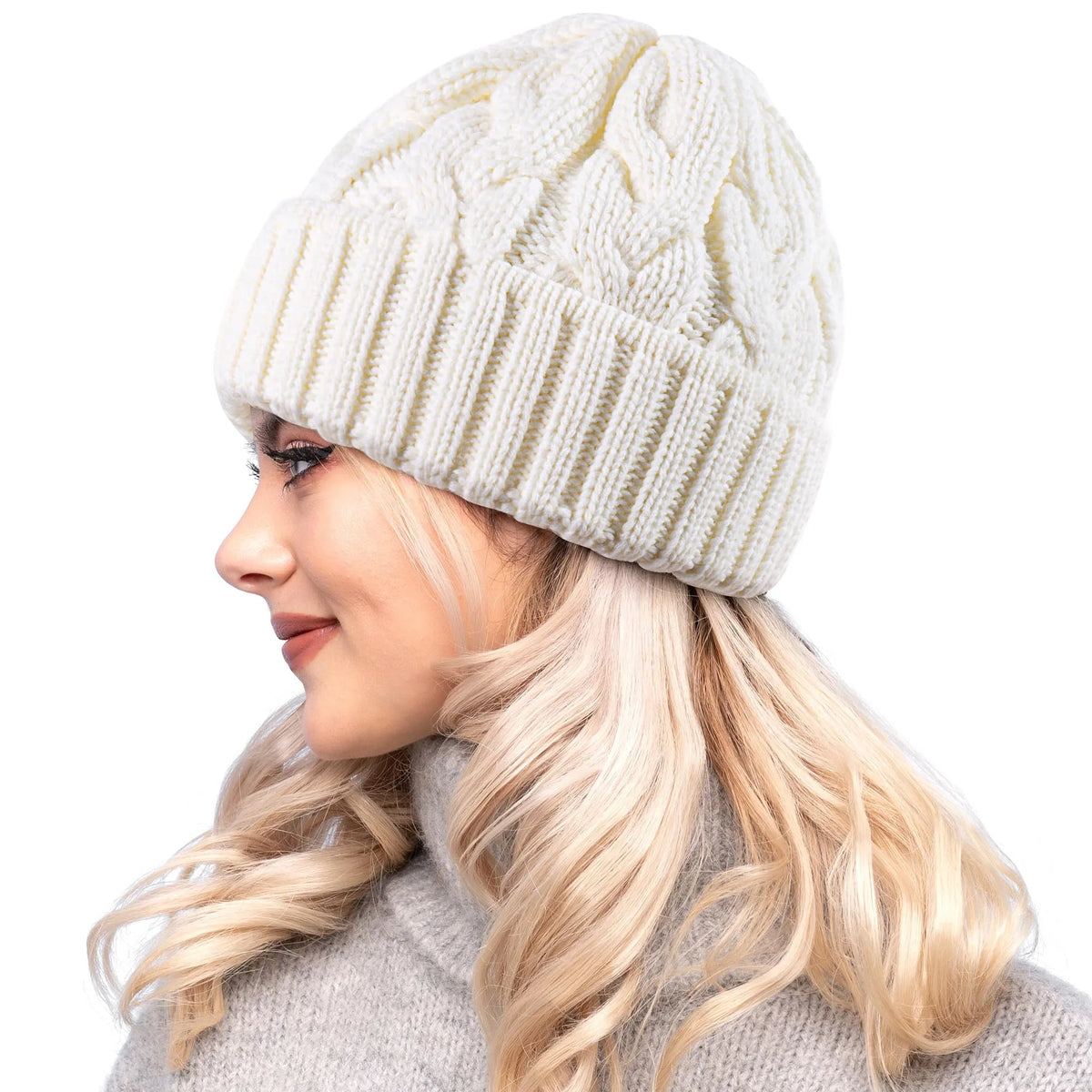 Tuque en maille extensible pour femme