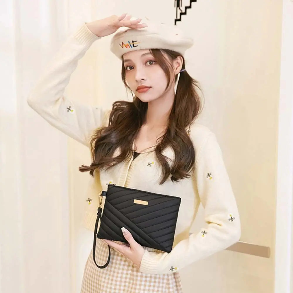 Pochette Enveloppe Femme en Cuir PU – Sac À Main Souple, Shopping et Voyage