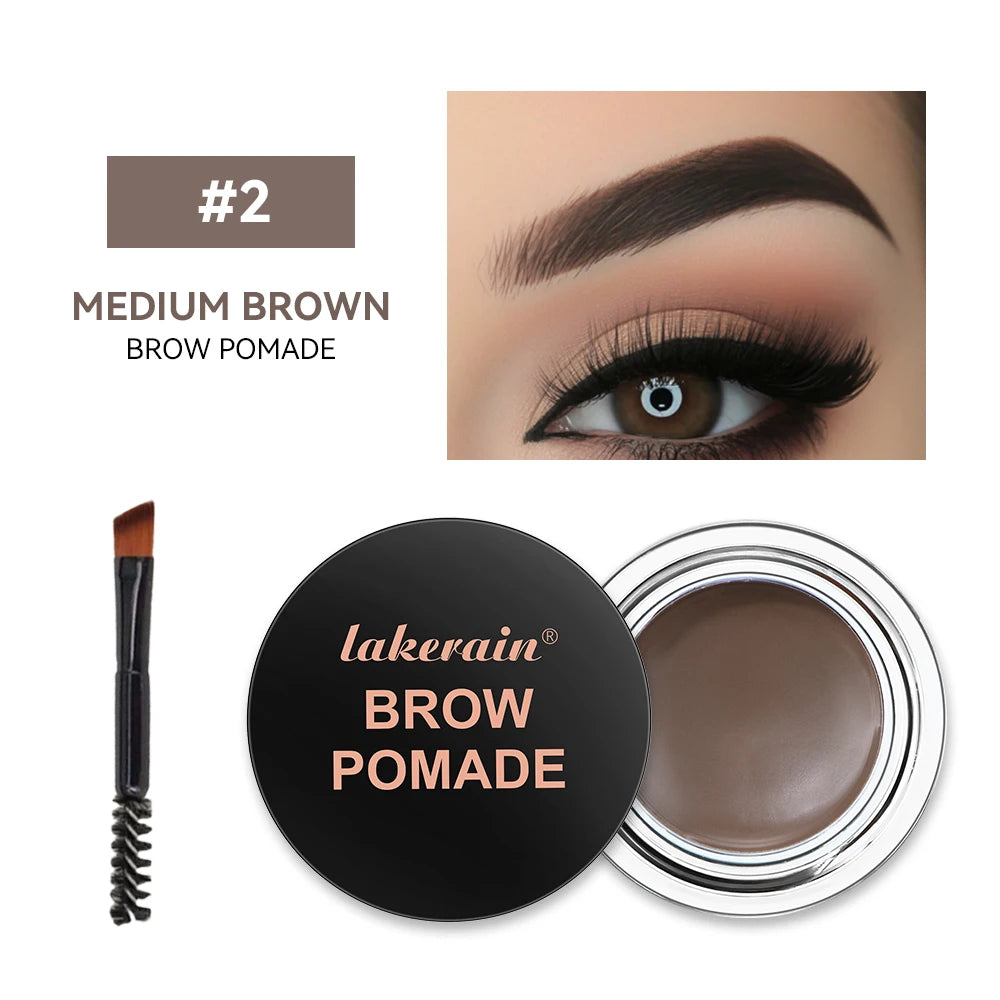 Long-Wear Waterproof Eyebrow Pomade — Smudge-Proof, Natural, 6 Shades