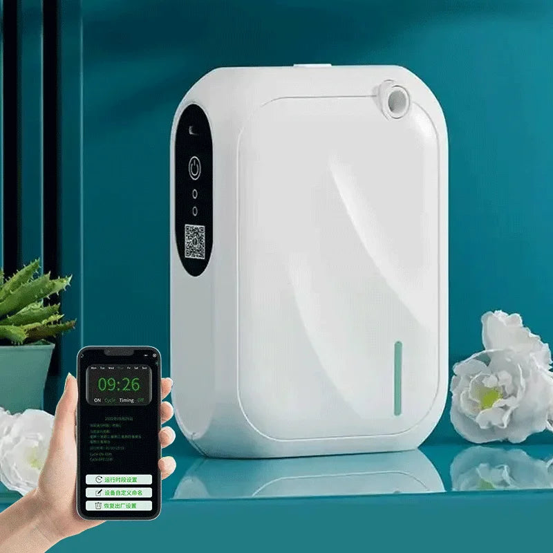 200 m³ Bluetooth Aromatherapy Diffuser – App Control, Wall-Mounted, Pure Essential Oil