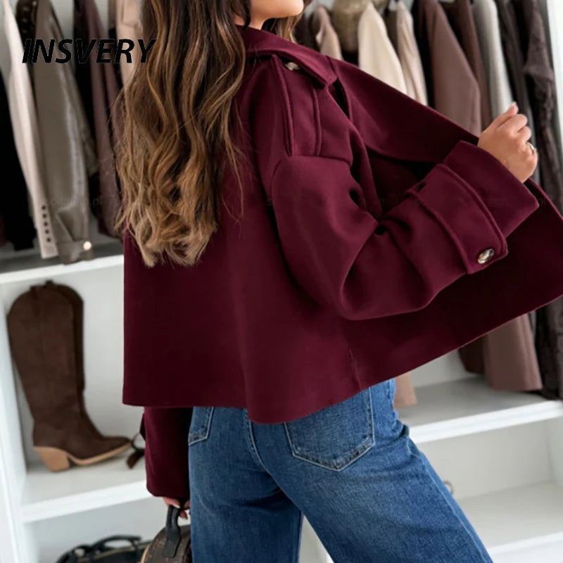 Women's blazer-style short coat