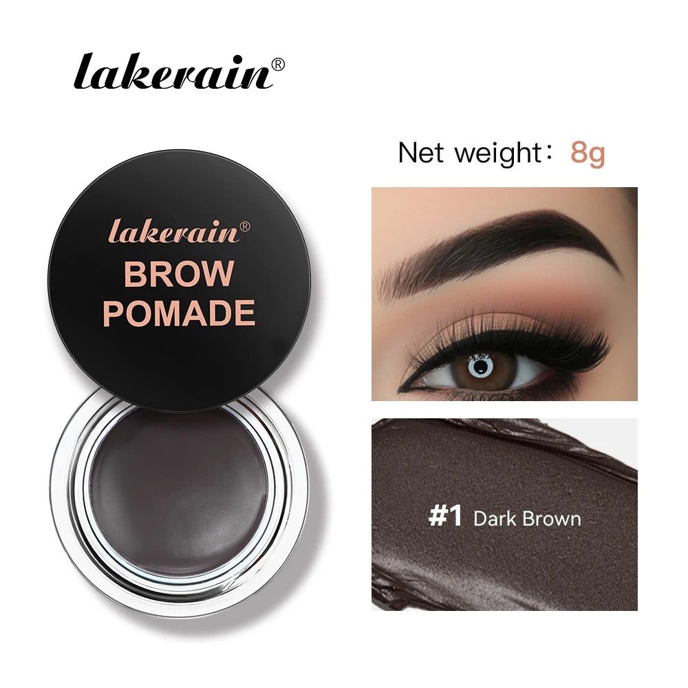 Long-Wear Waterproof Eyebrow Pomade — Smudge-Proof, Natural, 6 Shades