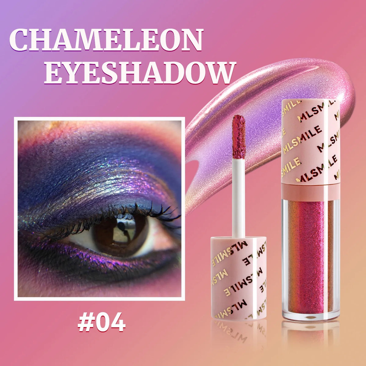 Fard à Paupières Liquide Multichromatique — Shimmer Polarisé, Séchage Rapide, Effet Caméléon